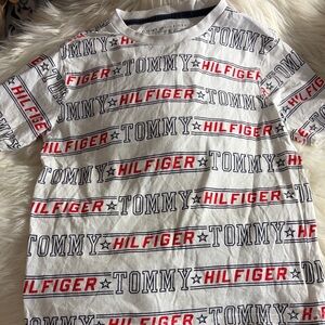 Tommy Hilfiger Kids' White Tee with Red and Black Logo